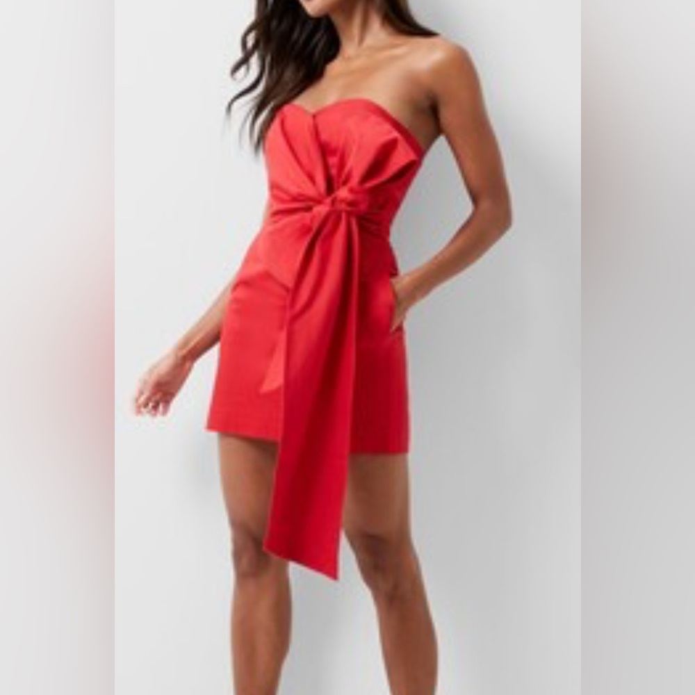 NWT French Connection Strapless Tie Mini Dress